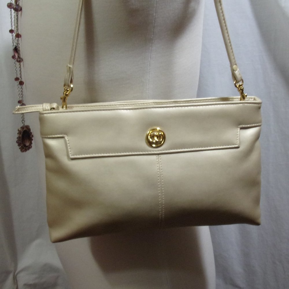 Gold Matte Metallic Luster Handbag Shoulder Convertible to Clutch  NWOT